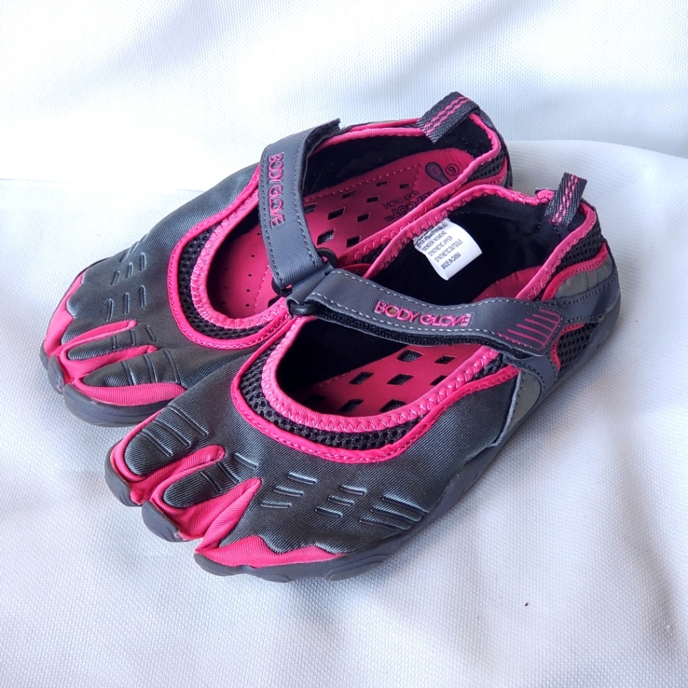 Body glove Barefoot Running water shoes 6 pink gray
